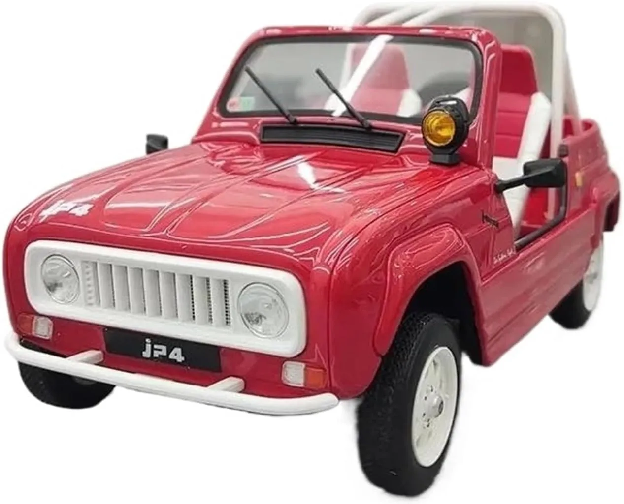 Car Model Collectible Desktop Ornaments Mini Simulation Toys 1:18 for Renault 4L JP4 Off-Road Vehicle amniotic genetic forage forbes balance Simulation Resin 
