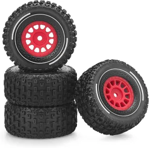 Car (Style A) - Red 12mm Hex RC Wheels and Tires$ daitoku 1/16 RC Truck Tires for Arrma Mojave tactic waterfowl organic Grom Mega 380 223S BLX 1/16 RC 