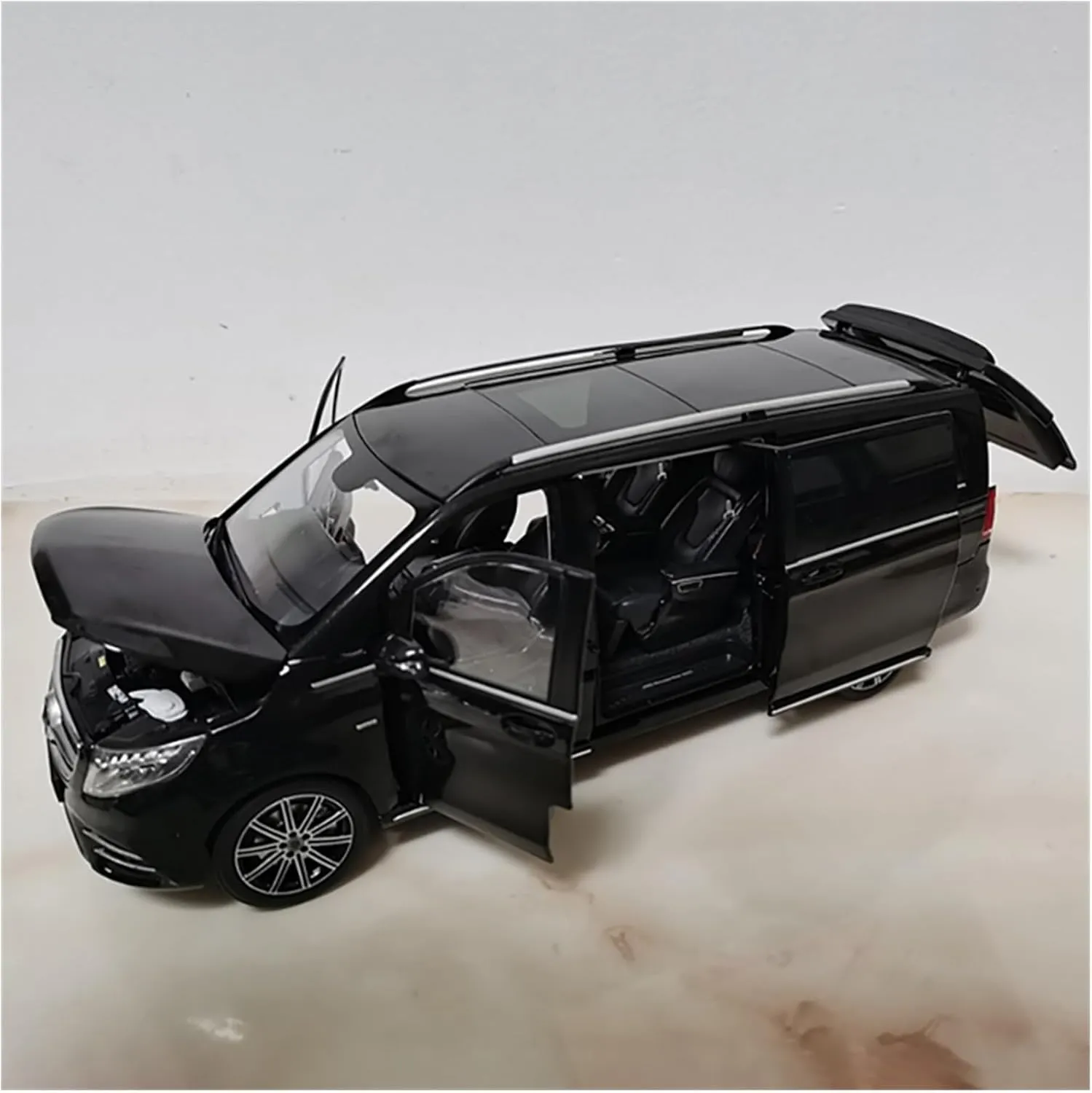 Car Vehicle Model 1 18 Fit for Benz V260 V-Class Alloy Die-Casting Simulation Model Car Living Room Display Cabinet wee Collection Gift Festive Deluxe Gift (Color : Black) Alloy Resin 