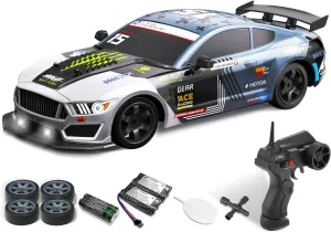 Car with shift Spray Mist, Racing and Drifting Wheels, LED Light, 2 Batteries, Sport Model Toys Vehicle for Kids, Boys, Adults RACENT 1:16 RC Drift Car, 2.4Ghz 4WD 18KM/H Remote Control 