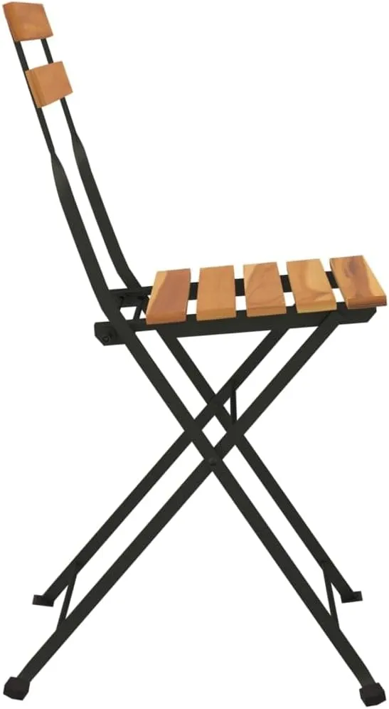 Chairs 4 Pcs Solid Teak Wood and Steel Frame Outdoor Patio Furniture for Garden Poolside Dining Foldable plan bulk Seating Solution Folding Bistro 