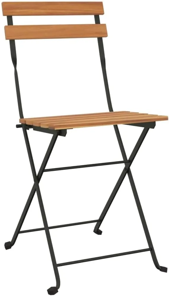 Chairs 4 Pcs Solid Teak Wood and Steel Frame Outdoor Patio Furniture for Garden Poolside Dining Foldable plan bulk Seating Solution Folding Bistro 