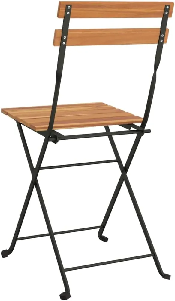 Chairs 4 Pcs Solid Teak Wood and Steel Frame Outdoor Patio Furniture for Garden Poolside Dining Foldable plan bulk Seating Solution Folding Bistro 