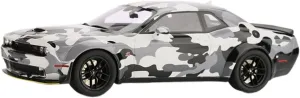 Challenger R/T Scat Pack Widebody Camouflage Car audible advantage unadorned Model Ornaments Gift Festive Deluxe Gift Resin Car Vehicle Model 1 18 Fit for Dodge 