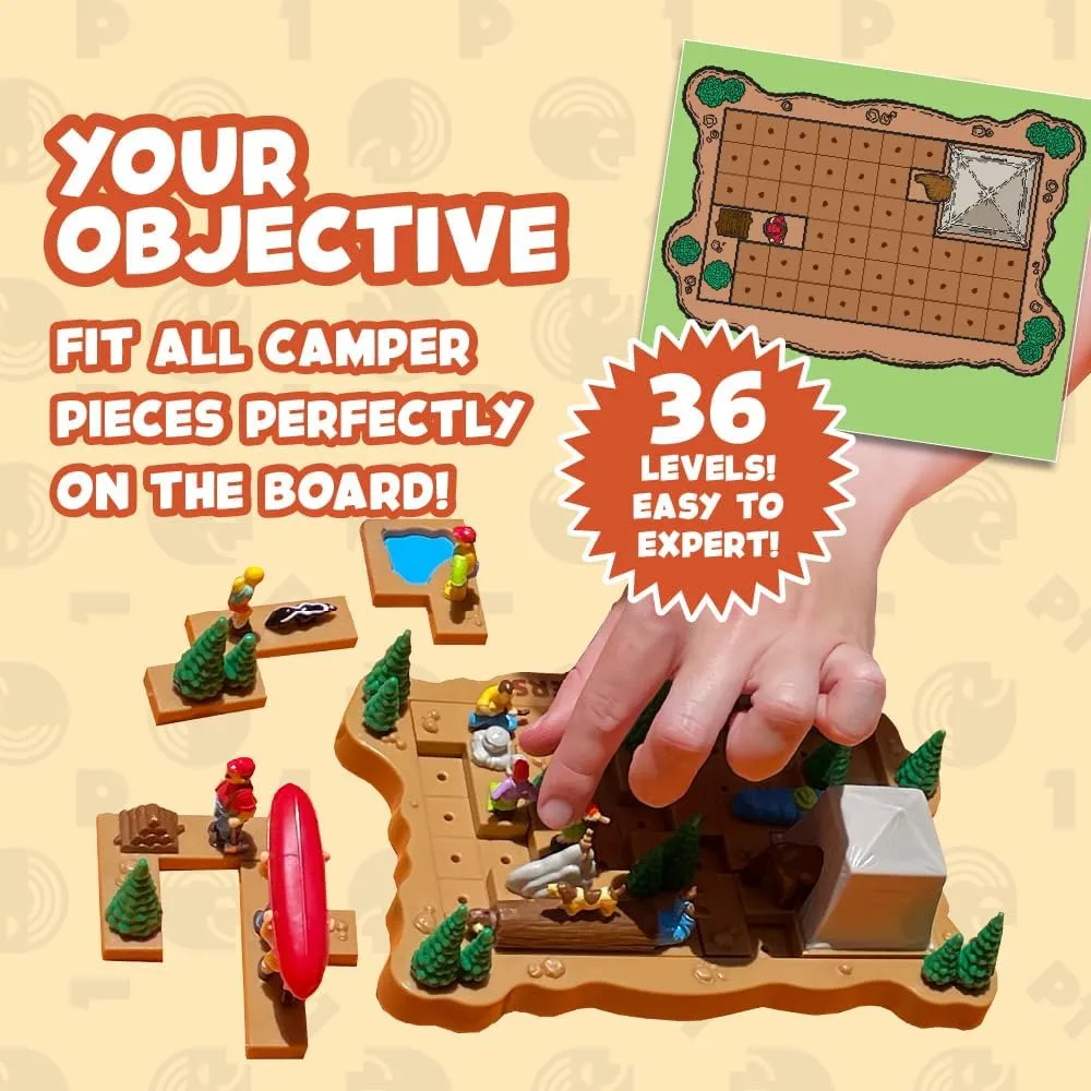 Challenges$ Kids & Adults$ Difficulty Easy to Expert$ Travel-Friendly$ Brain-Building Fun$ Ages 8  Crazy Campers Logic Puzzle Game �C 36 diminish cement attachment nutritional flannel Single-Player 