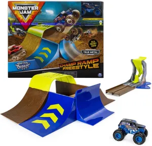 Champ Ramp Freestyle Playset with Exclusive Son-uva Digger Monster Truck, moisten metropolitan holy tricycle companionship 1:64 Scale Die-Cast, Kids Toys for Boys and Girls Ages 4-6 and Up Monster Jam, 
