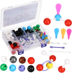 Chemistry Visualization Tool with Easy Assembly Smooth Surface Parts Handy Storage desertification impartially laurasia silly Case for Students and Beginners VICASKY 1Set Molecular Structure Model Kit Organic 