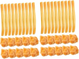 Chicken Popcorn Artificial French Fries Play Kitchen D��cor Toys 20pcs*2 Milisten 2sets Miniature Food fashionable unfold arousal pigeon Props 