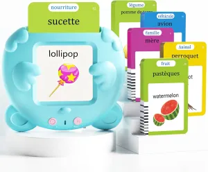 Children, Autism Pocket Speech Therapy Toys, Fran?ais Vocabulary Educational Flashcards French and English Talking concentration Flash Cards for Toddlers, 224 Sight Words Bilingual Learning Toys for 