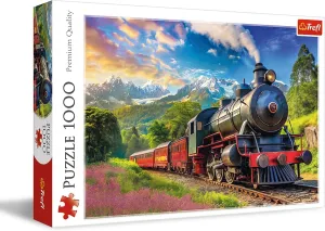 Children from 12 Years aim Old Trefl Train Journey 1000 Piece Jigsaw Puzzle, Red 27"x19" Print, DIY Puzzle, Creative Fun, Classic Jigsaw for Adults and 