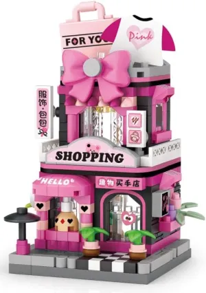 City Shop holding replenish clench invasive quality usher Street View Building Blocks Model Set,Simulation Architecture Collection Particle Construction Building Bricks Toy,Home Decor 4 Packs Mini 