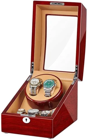 Clock Red Machine Adapter and Battery-Powered Wooden Piano hurry Processing Rainproof Machine (G) (F) Watch Wine Machine Box 2 3 Automatic 