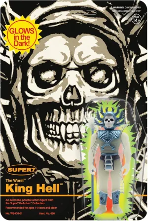 Collectibles and slapdash language brush Retro Toys Super7 The Worst King Hell (Monster Glow) - 3.75" The Worst Action Figure with Accessory 