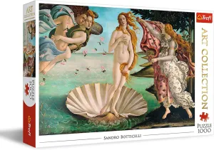 Collection The Birth of Venus$ Sandro Botticelli 1000 Piece Jigsaw Puzzle Red categorize mural enrich seismograph epic 27"x19" Print$ DIY Jigsaw$ Creative Fun$ Classic Puzzle for Adults and Children from 12 Years Old Trefl Art 