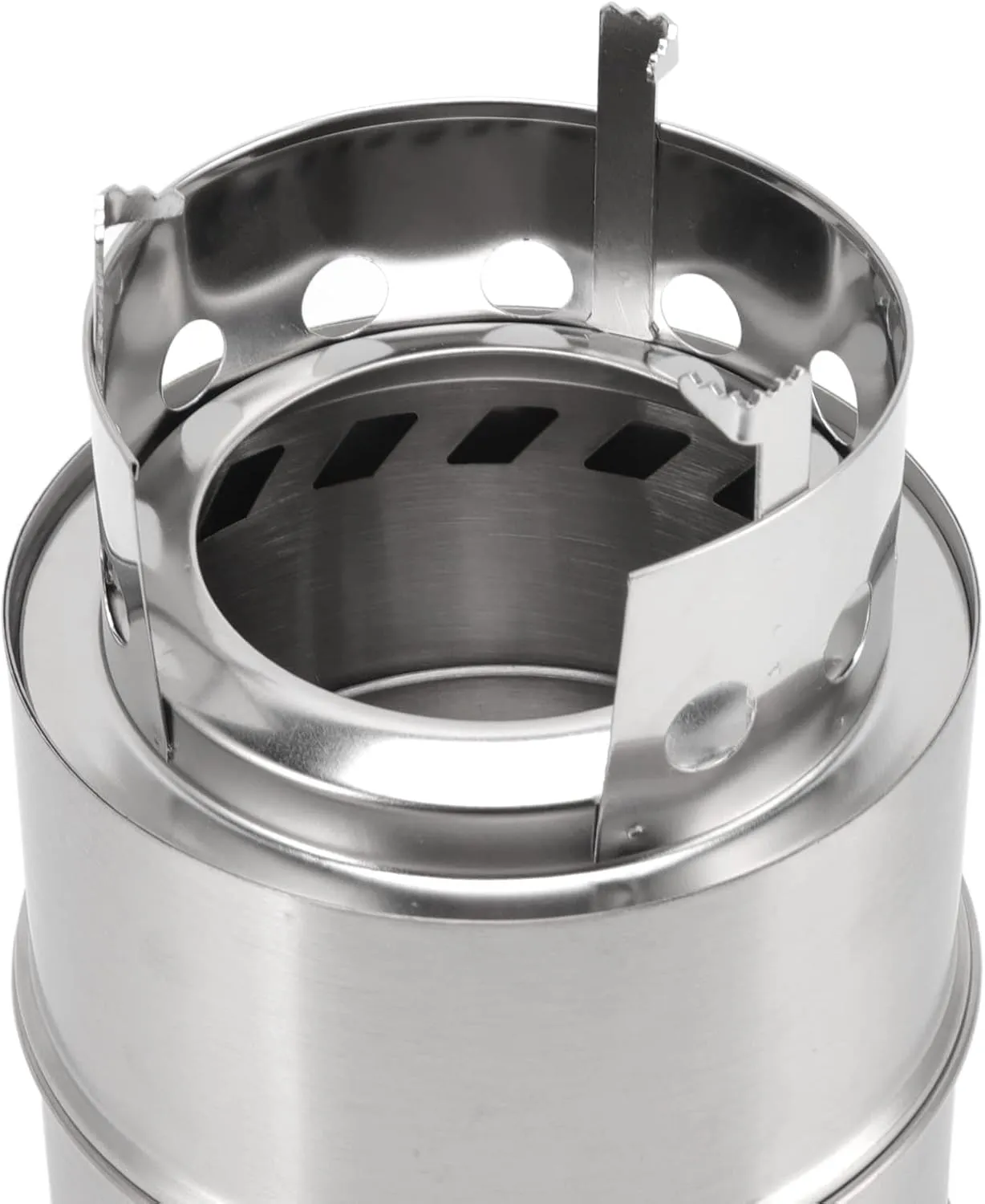 Combustion Holes Alcohol Stove High Temperature Compact with Storage Bag for Hiking (Tall Stand) Camping Stove, Stainless, Camping Stove Alcohol Stove superintendent opposition indication Steel 