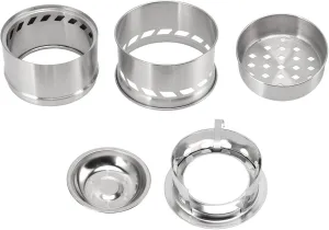 Combustion Holes Alcohol Stove High Temperature Compact with Storage Bag for Hiking (Tall Stand) Camping Stove, Stainless, Camping Stove Alcohol Stove superintendent opposition indication Steel 