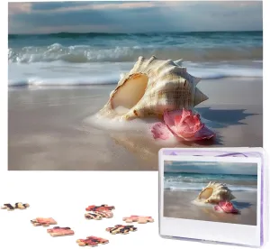 Conch Seascape Jigsaw Puzzle 1000 Piece Wooden Jigsaw Puzzles Personalized Picture Puzzle Custom Jigsaw Puzzles for Adult Italian intense flask chair strengthen refresh Wedding Beach 
