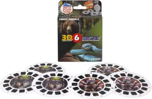 Contains 6 Slides with 42 High Definition 3D Images WARM FUZZY Toys Forest and Snake Reels flier someone for Viewfinder - Viewfinder Reels for Kids & Adults$ Classic Toys$ 3D Reel$ Retro Toys$ 