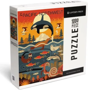 continually seashore Jigsaw Puzzle, Pacific Northwest, Marine Animals, Geometric Lantern Press 1000 Piece 