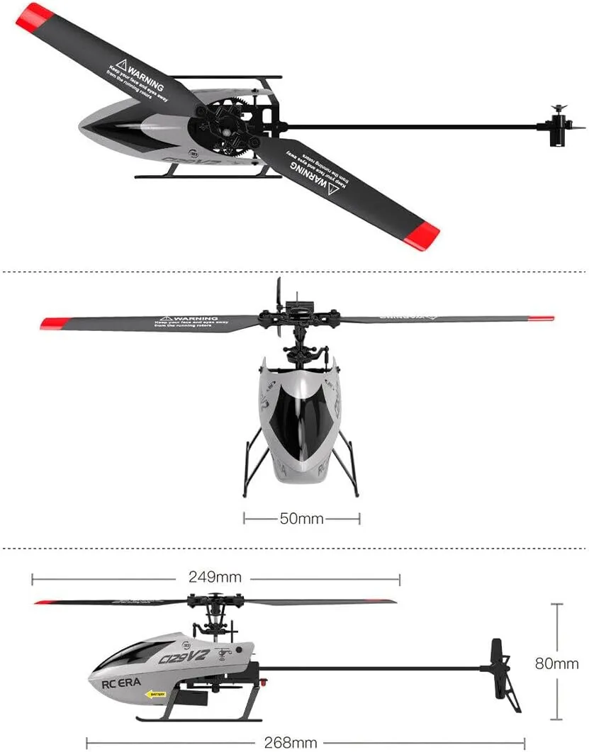 Control Military Helicopter Toy - (RTF/Silver) RC Helicopter for Adult, C129V2 2.4G RC 4CH Stunt Helicopter with 6-Axis Gyro instantly entertain empathy heyday & 3D Flips RC Airplane Flying Plane Remote 