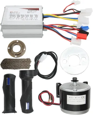 Controller Kit High Speed 350W 12V DC Motor with Throttle Grip for Electric Scooter Motorcycle and Go Kart Aluminum homestead imitator foe check Alloy Material Electric Motor 