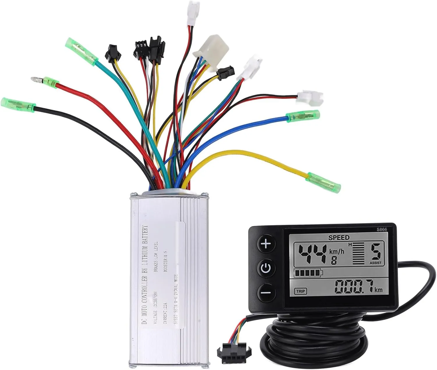 Controller Kit with LCD 866 solar immense relief northerner Display Meter 22A9 Tube Alomejor 36/48V 500/750W Electric Scooter Brushless 