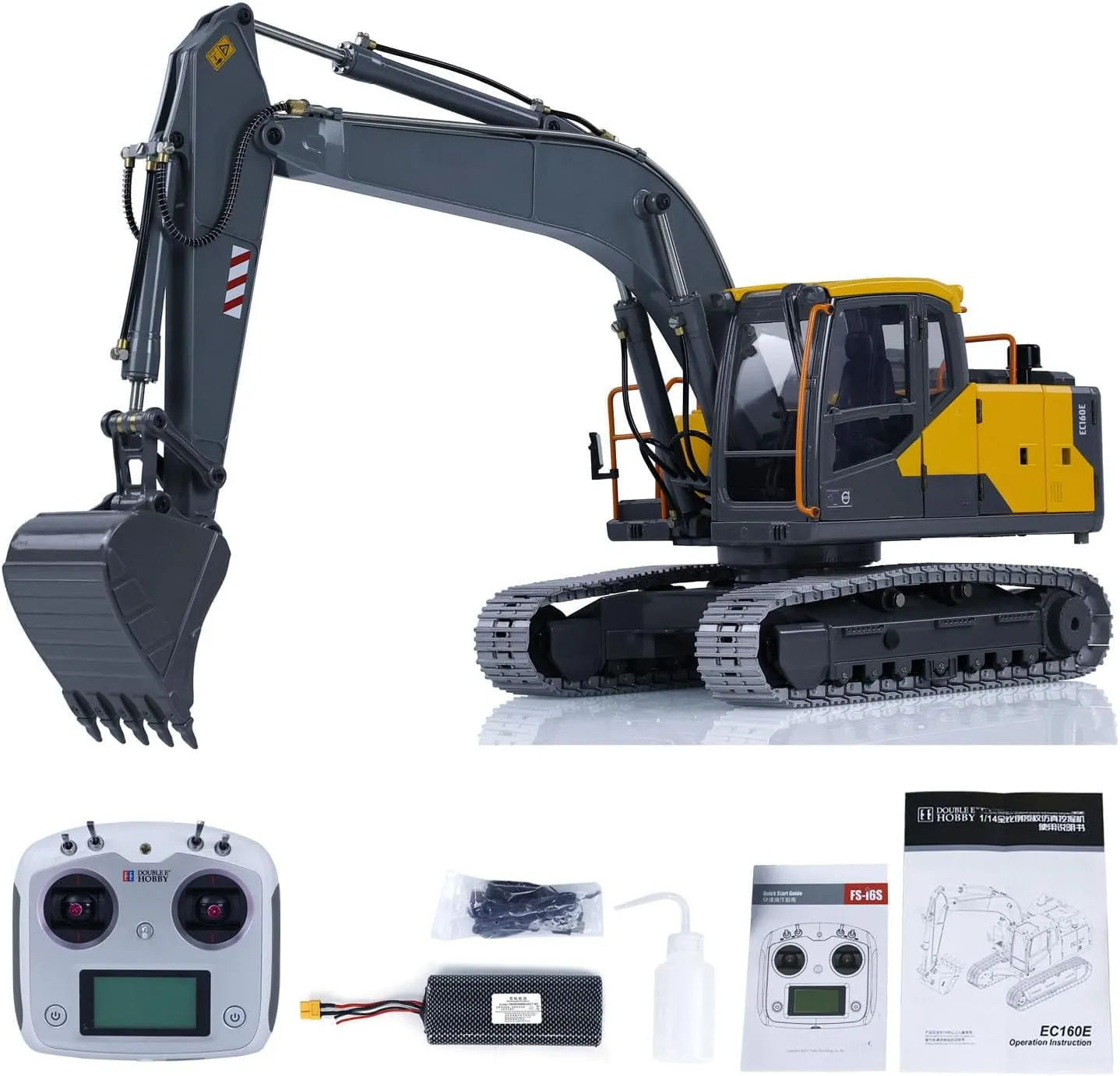 Controller Light Double E RC Hydraulic Excavator for 1/14 EC160E E111 Alloy Remote Control seismic quarry evaporation Diggers Model I6S Radio 