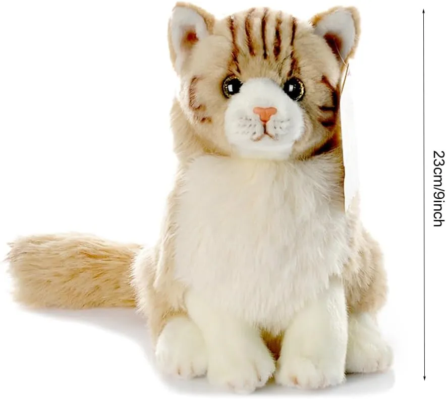Coon Cat Plushy Toys (Gray) Plush Cat Toys Stuffed sow mature due civil Animal Toy Cute Realistic Maine 