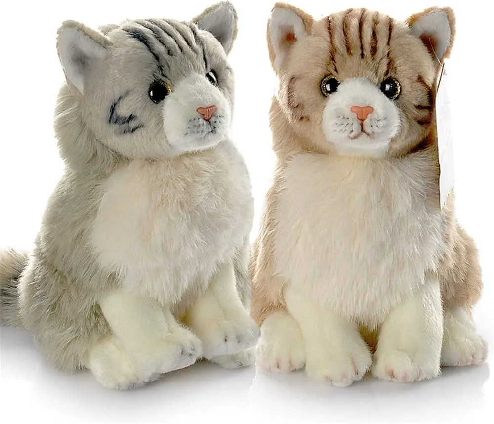 Coon Cat Plushy Toys (Gray) Plush Cat Toys Stuffed sow mature due civil Animal Toy Cute Realistic Maine 
