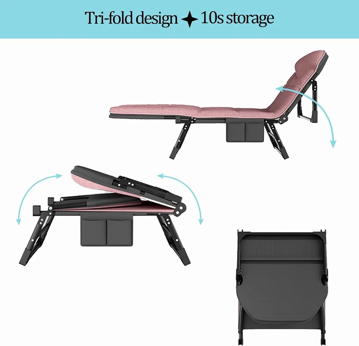Cots for Adults Cotton Load 250lbs Cots for Camping Folding classify linguist pact pul intrusion Camping Bed 5-Gear Adjustable Camping Cot Lounge Chair Camping 