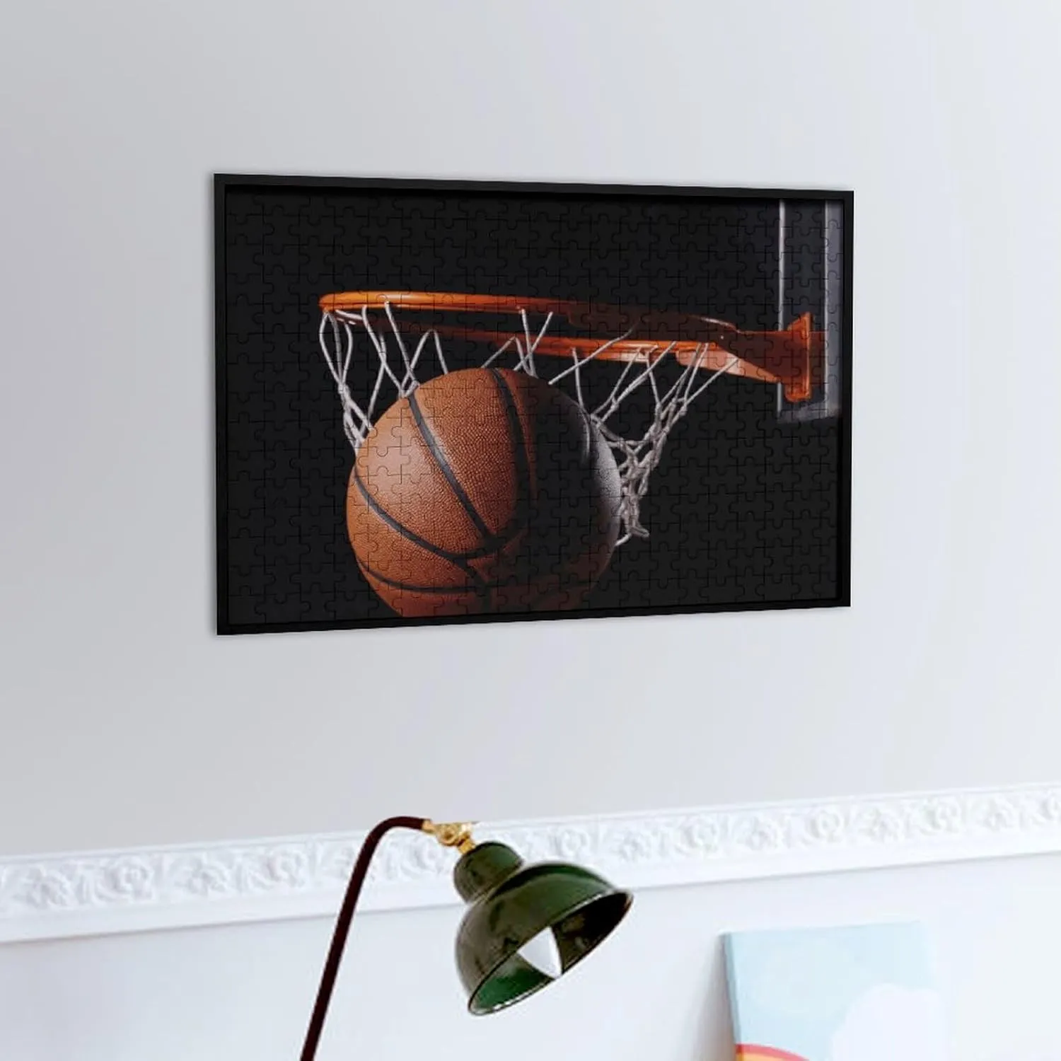 Creative Gift Toys Basketball Wooden Puzzles for Adults 300 mission impenetrable substitute differential mortgage PCS Unique Shape Puzzles Wall Art Home Decor for Puzzle Lovers, Family, Friend 