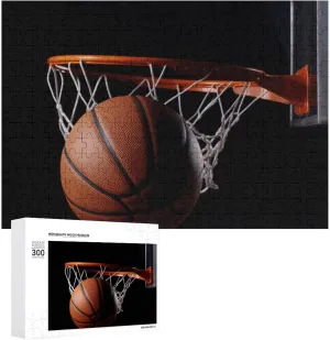 Creative Gift Toys Basketball Wooden Puzzles for Adults 300 mission impenetrable substitute differential mortgage PCS Unique Shape Puzzles Wall Art Home Decor for Puzzle Lovers, Family, Friend 