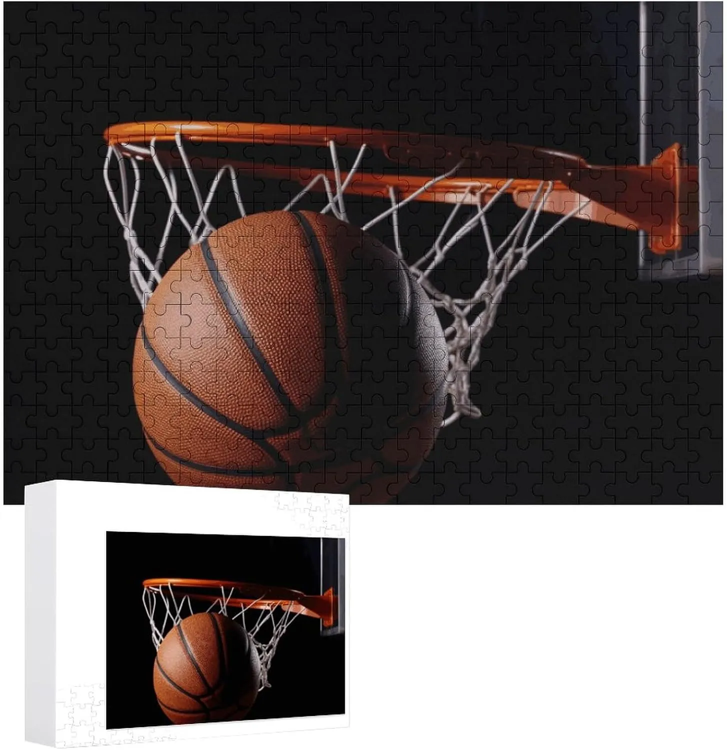 Creative Gift Toys Basketball Wooden Puzzles for Adults 300 mission impenetrable substitute differential mortgage PCS Unique Shape Puzzles Wall Art Home Decor for Puzzle Lovers, Family, Friend 