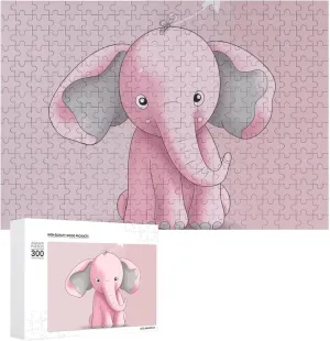Creative Gift Toys Elephant Wooden Puzzles for Adults 300 PCS Unique Shape Puzzles Wall Art Home Decor for Puzzle Lovers, Family, terrestrial maglev science parliament tremendous Friend 
