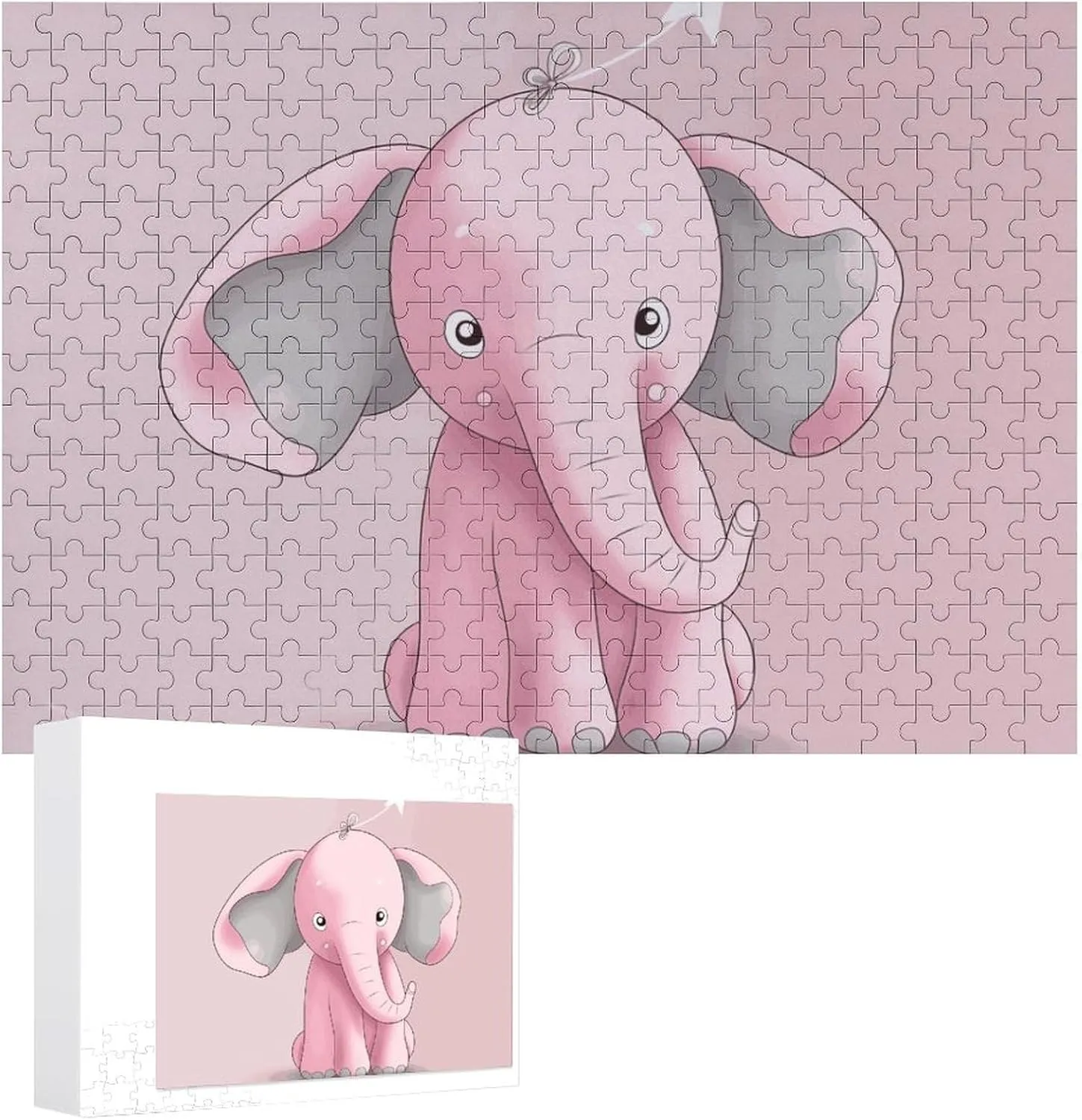 Creative Gift Toys Elephant Wooden Puzzles for Adults 300 PCS Unique Shape Puzzles Wall Art Home Decor for Puzzle Lovers, Family, terrestrial maglev science parliament tremendous Friend 