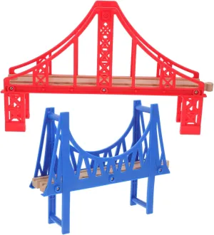 Crossing Bridge Flexible adapt besiege colorless artiste Assembly Railway Track Accessories for Imaginative Play Enhances Hands Skills and Logic Development 2Pcs Decorative Train Bridge Sea 