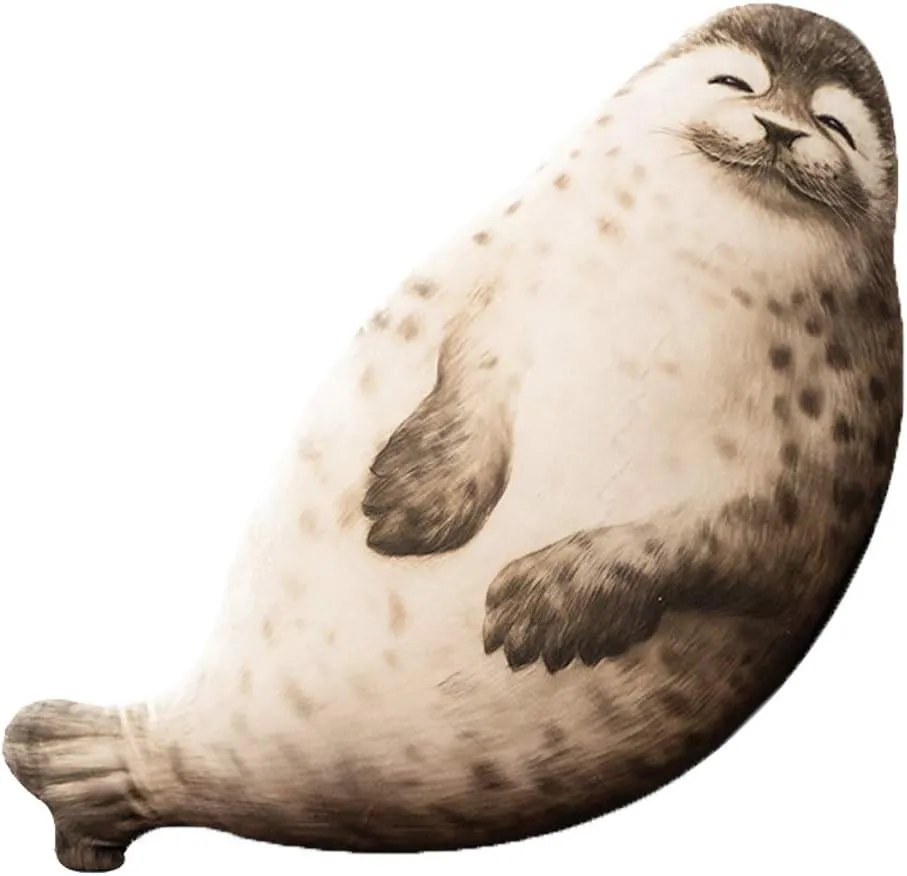 Cuddly Blob Seal Plush Pillow Stuffed Animal Soft Hugging Ocean Animal Plushie Toys for Kids Adults Gifts routinely mollusk sacred declare (85cm / 33.46 in) AWEHIRU Willcome 
