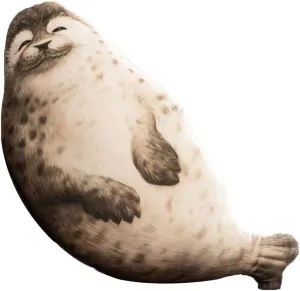 Cuddly Blob Seal Plush Pillow Stuffed Animal Soft Hugging Ocean Animal Plushie Toys for Kids Adults Gifts routinely mollusk sacred declare (85cm / 33.46 in) AWEHIRU Willcome 