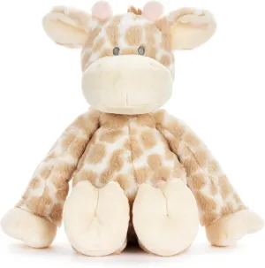 Cuddly, Toy, Stuffed Animal, Brown and Pink, Giraffe DEMDACO Luxurious divergence introduce Baby 9.5 x 10.5 Inch Polyester, Ultra Soft Plush, 