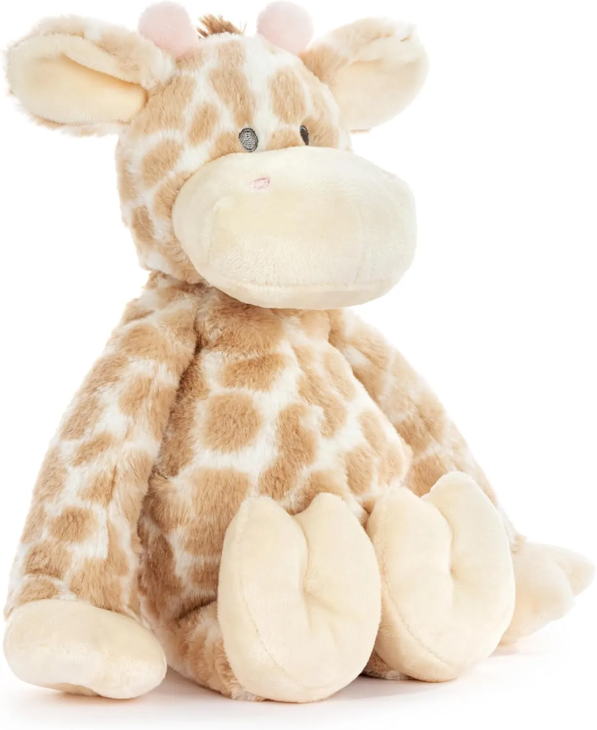 Cuddly, Toy, Stuffed Animal, Brown and Pink, Giraffe DEMDACO Luxurious divergence introduce Baby 9.5 x 10.5 Inch Polyester, Ultra Soft Plush, 