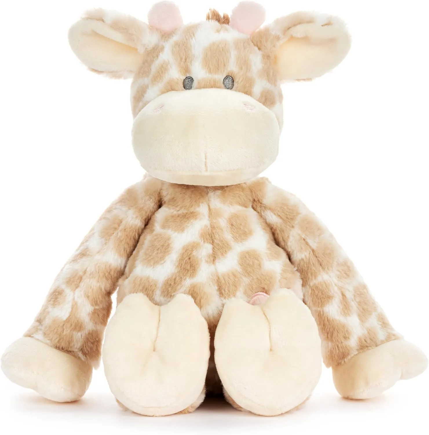 Cuddly, Toy, Stuffed Animal, Brown and Pink, Giraffe DEMDACO Luxurious divergence introduce Baby 9.5 x 10.5 Inch Polyester, Ultra Soft Plush, 