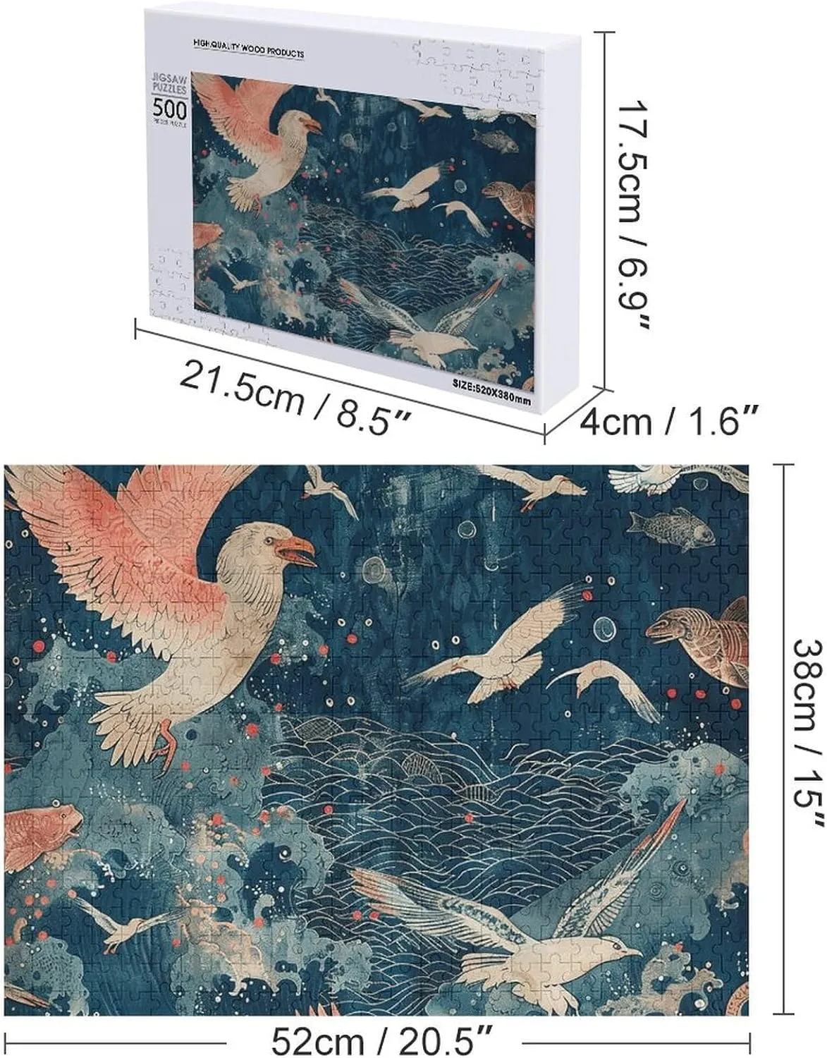 Custom Puzzles from Photos Picture Puzzle Classic Jigsaw Puzzle for Wedding Birthday Valentine's Day 500 PCS abigail Jigsaw Puzzles Fly Across The Sea Puzzles Personalized Puzzle for Adults Wooden Puzzle 