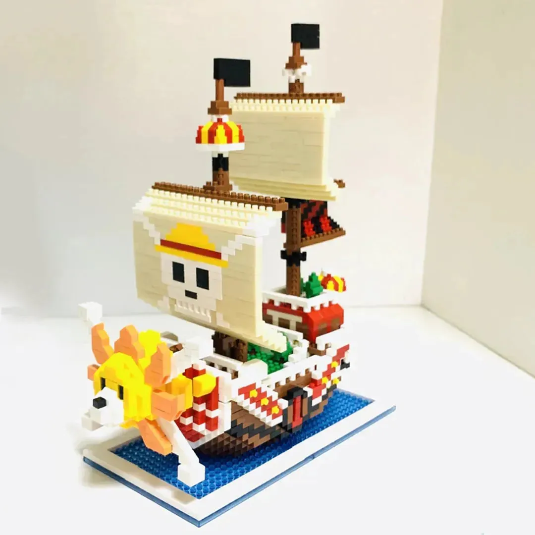 Cute Nano Block One Piece Pirate Ships Building Sets