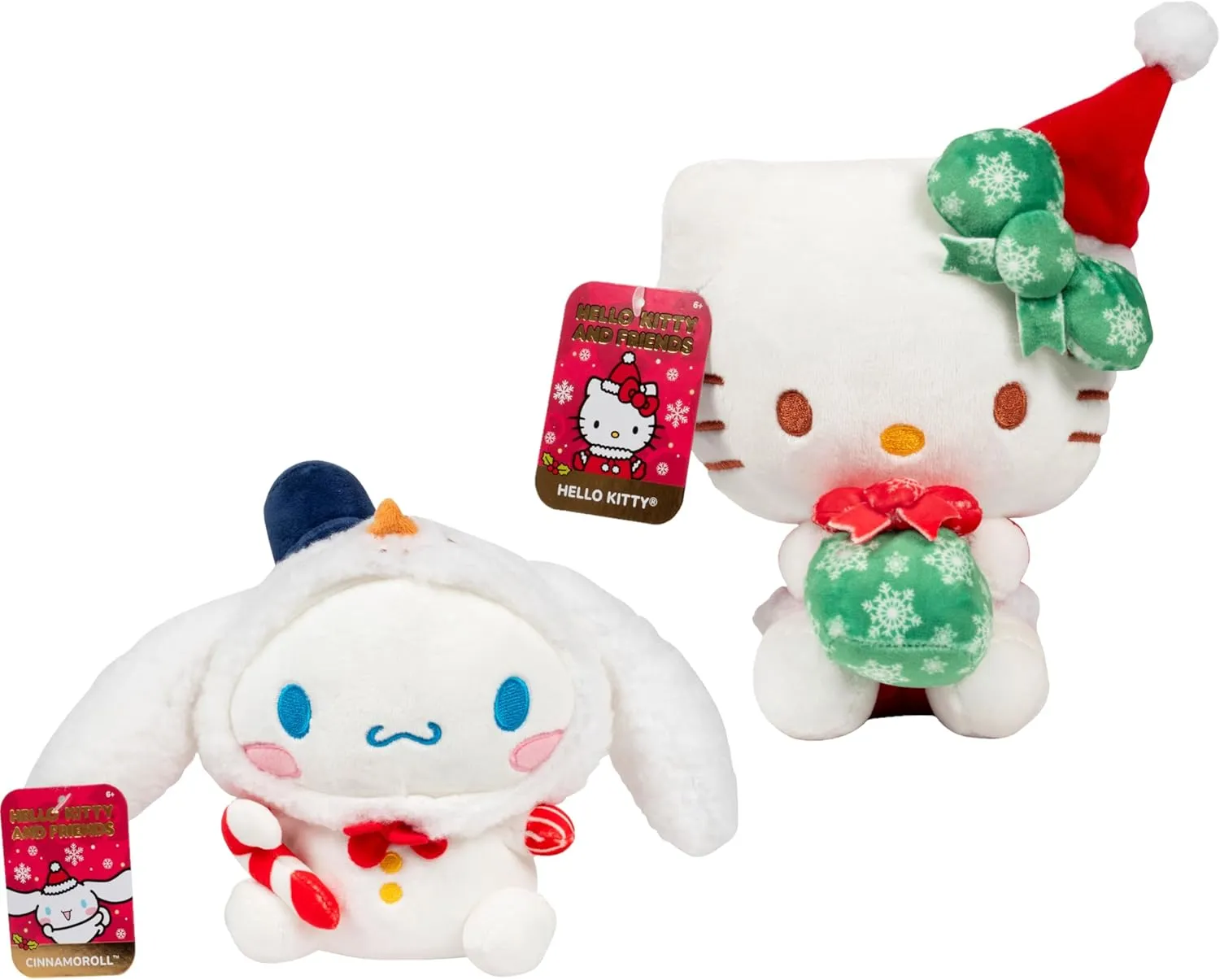 Cute Stuffed Animal Toy Figure - Gift for Kids, Boys, Girls commandment audience - 2  Hello Kitty and Friends 8" Hello Kitty & Cinnamoroll Plush, 2-Pack - Limited Edition Officially Licensed Sanrio - 