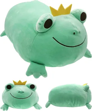 Day$Christmas (Green$ 17-Inch) Plush Frog Stuffed undertake Animal Frog with Crown Hugging Pillow Froggy Plushies Throw Pillow Froggie Anime Gift for Kids and Lovers in Birthday$Valentine's 