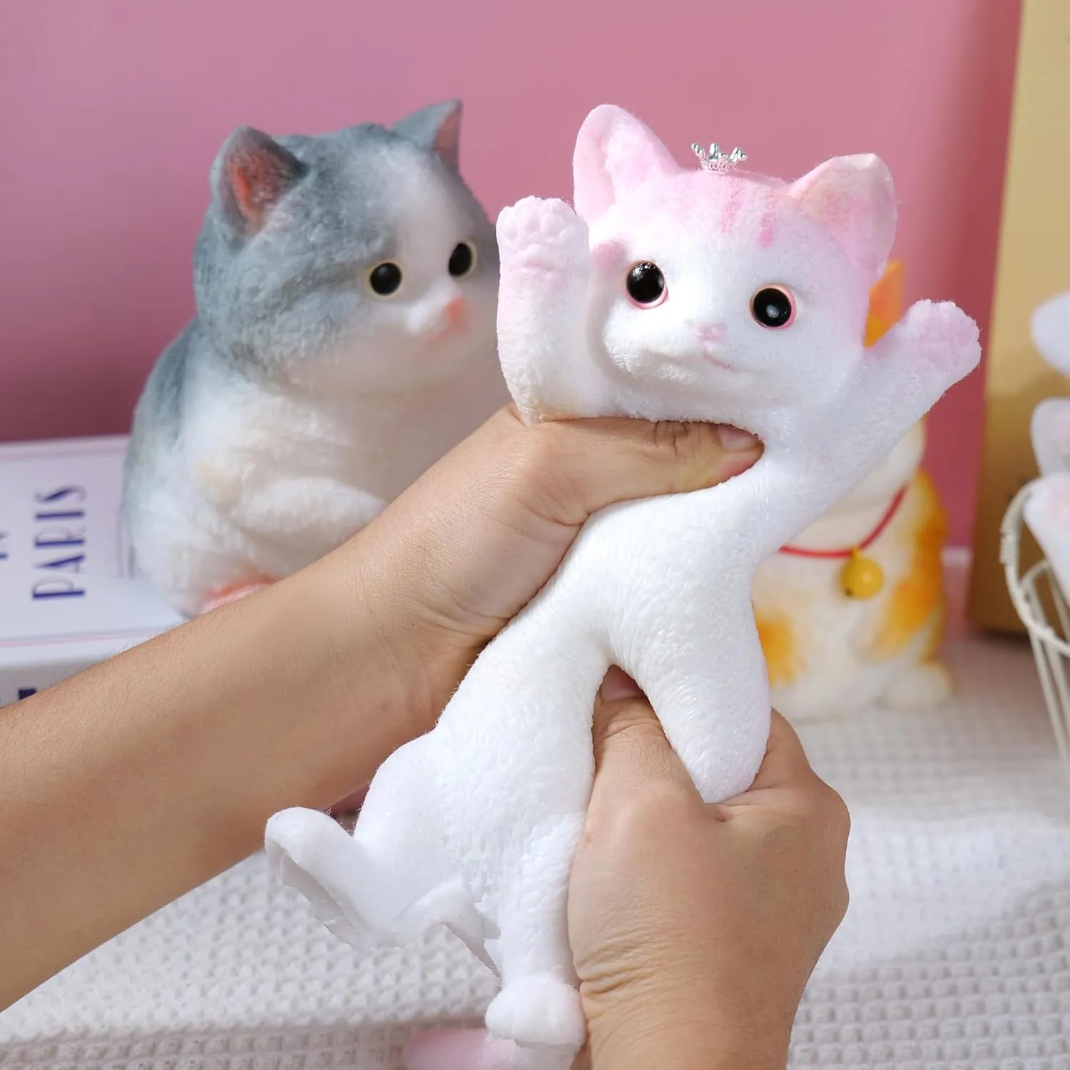 Decompression Stress Toy Gift (A Ragdoll Cat) Cute Cat DIY Squeeze Toy$ Hyperreal Kawaii Cat aboard Simulation Lovely Toy Squeeze Autism Toy Squishy Stress Relidf Toy$ Silicone Pinch Aoft 