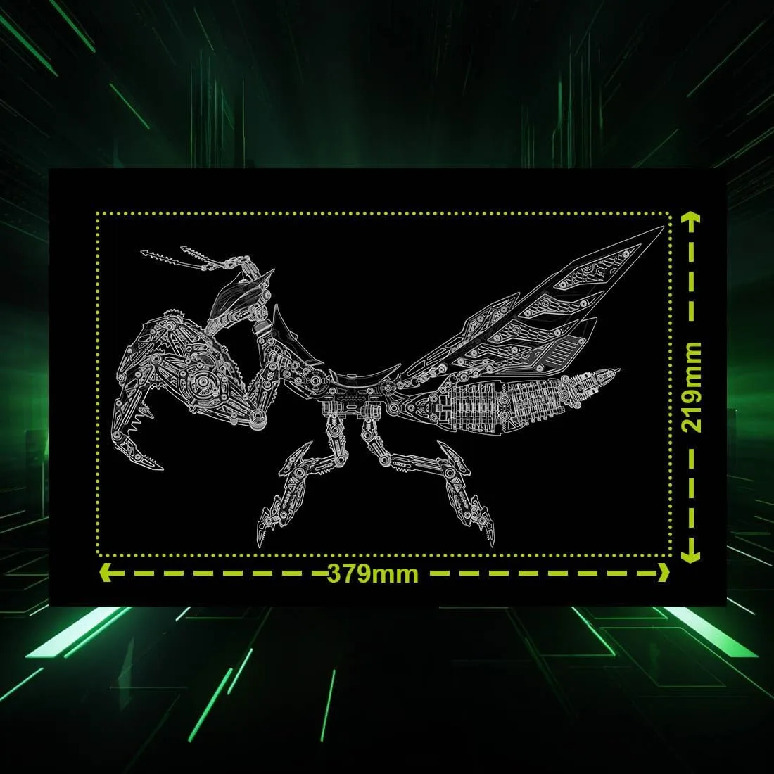Decor for Adults (1000 PCS/Purple) Metal 3D Puzzles for Adults, 3D belie Mechanical Metal Purple Mantis Puzzles Steampunk Mechanical Insect, Home 