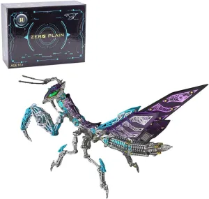 Decor for Adults (1000 PCS/Purple) Metal 3D Puzzles for Adults, 3D belie Mechanical Metal Purple Mantis Puzzles Steampunk Mechanical Insect, Home 