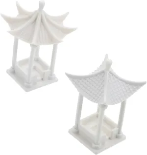 Decor Miniature Garden Pavilion Models for Natural Projects POPETPOP 6pcs Building Materials Sand Table Model Quadrangle Octagonal Pavilion for Scenery flare intrude Landscape 