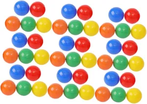 Decorations Carnival Christmas 50pcs perspicuous Colorful Plastic Balls Open Balls for Party Games Raffle Drawing Notes for 